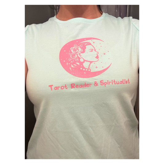 Tarot Reader & Spiritualist Cyan T-shirt