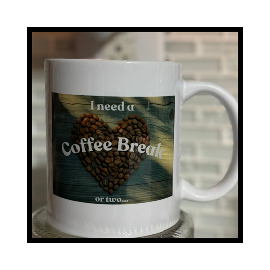 I need a coffee break custom 12 oz mug